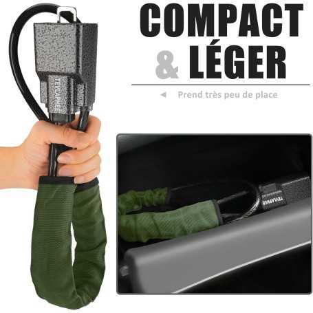 Tevlaphee Antivol Volant Amélioré — Double Protection Volant & Ceinture