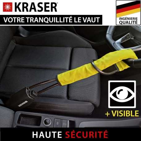 KRASER KR882Y Steering Wheel & Seat Belt Car Lock