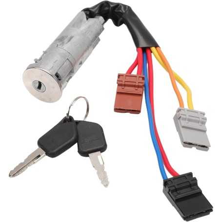 Ignition Switch & Steering Lock for Peugeot 106, 405, AX II, Saxo, ZX with 2 Keys