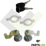 (Lot de 2) Barillets de Serrure de Porte Avant Gauche et Droite compatibles CLIO II 1998–2016