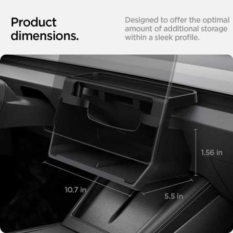Spigen Under-Screen Storage Tray for Tesla Model Y 2025