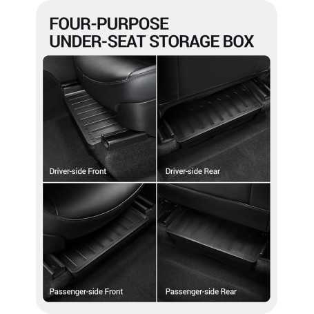 BASENOR Under-Seat Storage Boxes for Tesla Model Y (2021-2024)
