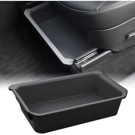 Catime Boîte de Rangement Sous Siège Double Couche pour Tesla Model Y (2020–2023)