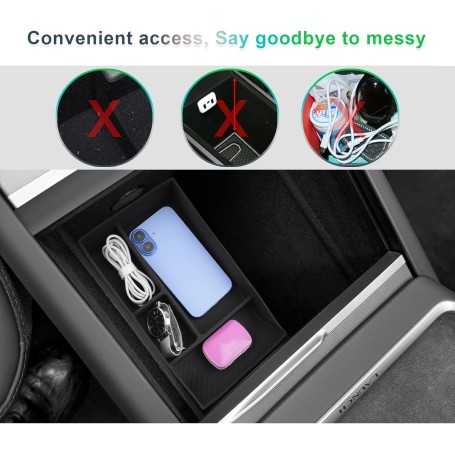 GAFAT Lot de 4 Organiseurs Console Centrale pour Tesla Model Y Juniper 2025-2027