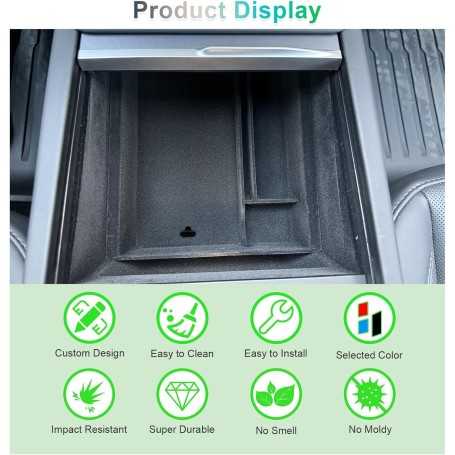GAFAT 4-Piece Central Console Organizer for Tesla Model Y Juniper 2025-2027