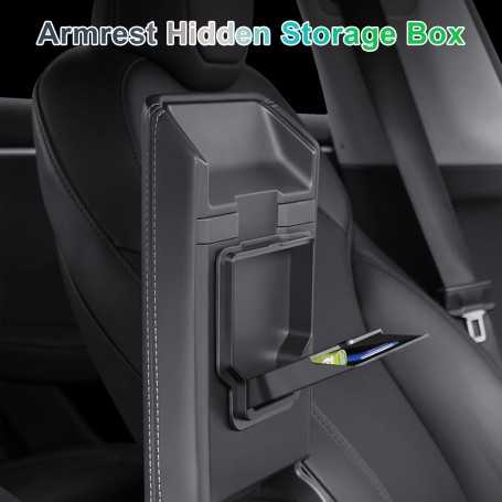 GAFAT Lot de 4 Organiseurs Console Centrale pour Tesla Model Y Juniper 2025-2027