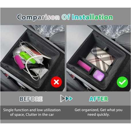 GAFAT 4-Piece Central Console Organizer for Tesla Model Y Juniper 2025-2027