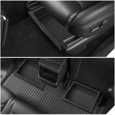 Lot de 2 Boîtes de Rangement Étanches Sous Siège pour Tesla Model X 2017-2024