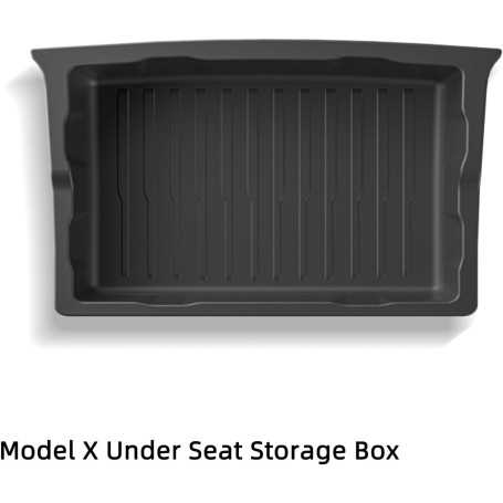 Lot de 2 Boîtes de Rangement Étanches Sous Siège pour Tesla Model X 2017-2024