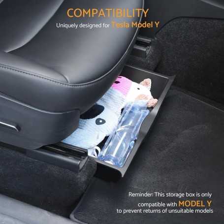 Lot de 2 Boîtes de Rangement Sous Siège pour Tesla Model Y (2017–2024)