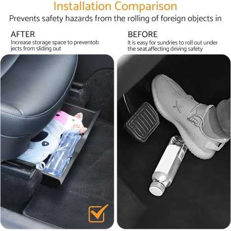 Set of 2 Under-Seat Storage Boxes for Tesla Model Y (2017–20240)