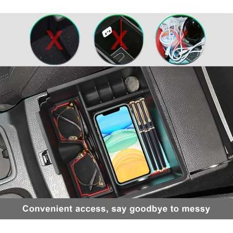 Boîte de rangement arrière pour console centrale Model Y en TPE pour Tesla Model Y 2020-2024