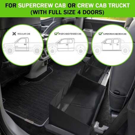 Boîte de rangement sous siège compatible avec Chevy Silverado/GMC Sierra 1500 (2019–2023)