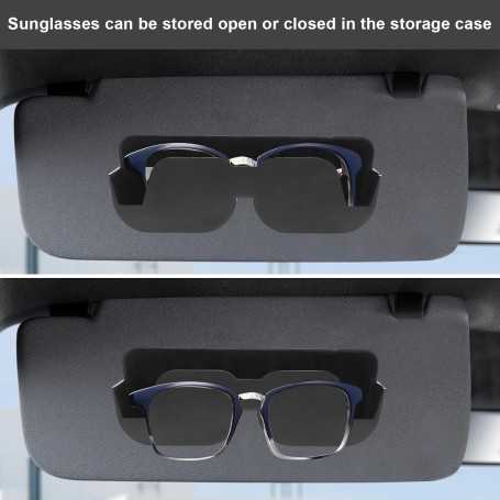 Porte-lunettes de voiture – Lot de 2 étuis adhésifs (165 × 55 × 35 mm)