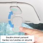 2 Pièces Porte-Lunettes pour Voiture en Cuir Véritable, Clip Magnétique pour Pare-Soleil