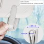 2 Pieces Car Sunglasses Holder, Genuine Leather Magnetic Sun Visor Clip,