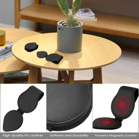 Fousenuk Lot de 2 Porte-Lunettes pour Voiture en Cuir PU