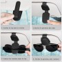 Lot de 2 Porte-Lunettes de Voiture, Clip Magnétique en Cuir Véritable pour Pare-Soleil