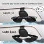 Lot de 2 Porte-Lunettes de Voiture, Clip Magnétique en Cuir Véritable pour Pare-Soleil