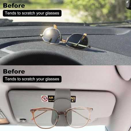 MXTIMWAN 2-Piece Magnetic Car Sunglasses Holder