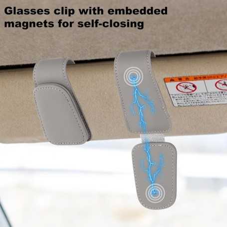 MXTIMWAN 2-Piece Magnetic Car Sunglasses Holder