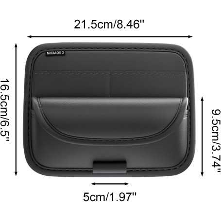 Organisateur de Pare-Soleil en Cuir – Porte-Lunettes & Rangement Voiture