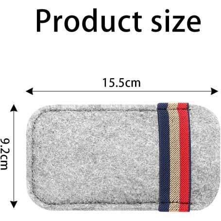 JNNJ Car Sunglasses Holder – Universal Visor Clip Case, Soft Felt & Leather Organizer for Glasses Storage (Beige)