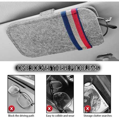 JNNJ Porte-Lunettes de Voiture – Clip de Support de Lunettes de Soleil pour Visière