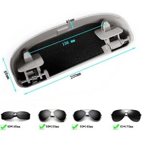 LFOTPP Étui à Lunettes pour BMW Série 3/5/7, X1, X3, X5, X7 (Gris)