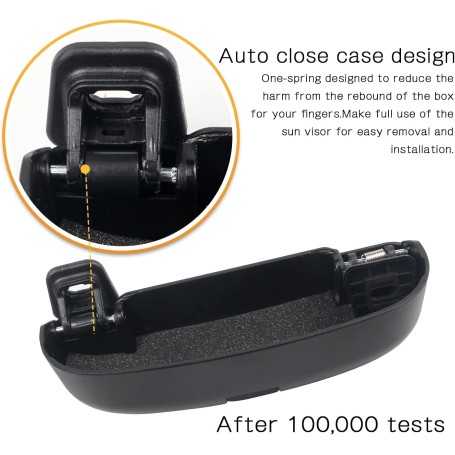 LFOTPP Étui à Lunettes pour Toyota C-HR / RAV4 / Corolla / Camry / Yaris (Noir)