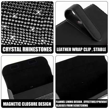 JNNJ Car Sun Visor Glasses Case (Black)