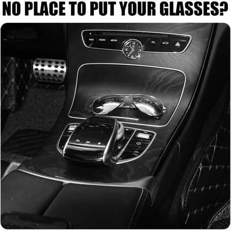 JNNJ Car Sun Visor Glasses Case (Black)