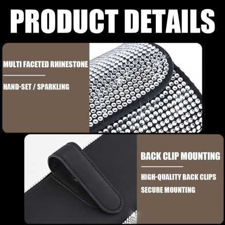 JNNJ Car Sun Visor Glasses Case (Black)