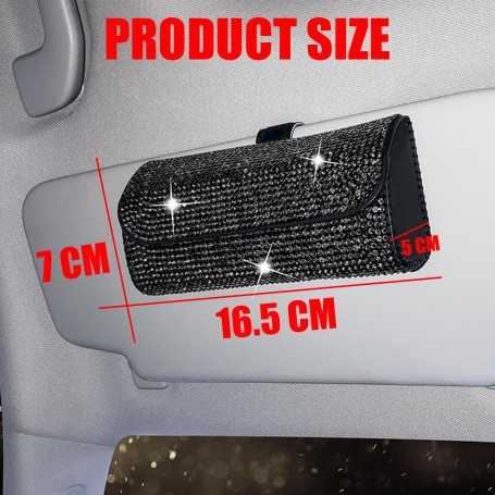 JNNJ Car Sun Visor Glasses Case (Black)