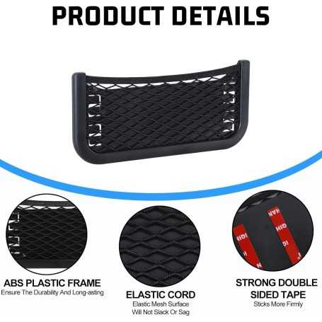 4 PCS Filet de Rangement pour Voiture – 26 x 12 cm