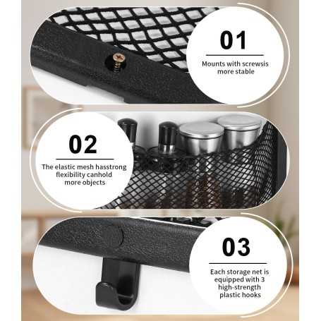 Filets de Rangement Auto – Lot de 4 (40×20 cm)