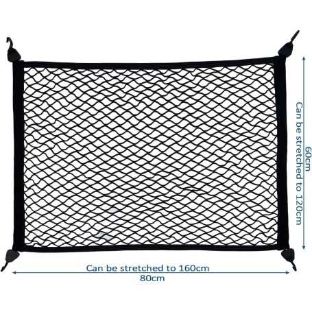 Fousenuk Filet de Coffre Élastique pour Voiture & Camping-Car – 80×60 cm