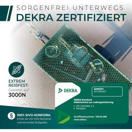 CargoVA – Filet pour Remorque 1,5 x 2,2 m [Certifié DEKRA]