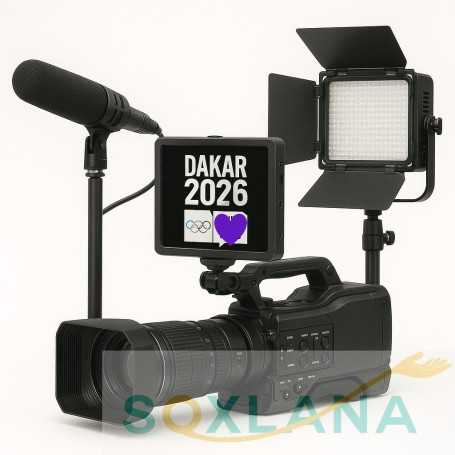 🎥 KIT AUDIOVISUEL PRO COMPLET – CAMÉRA 4K + MICRO + LED + MONITEUR