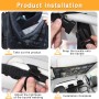 Car Storage Net, 90×65cm Car Roof Storage Net with 3 Zippered Pockets