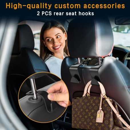 Filet de Rangement pour Voiture avec 3 Poches Zippées (90×65 cm)