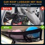 Filet de Rangement pour Voiture avec 3 Poches Zippées (90×65 cm)