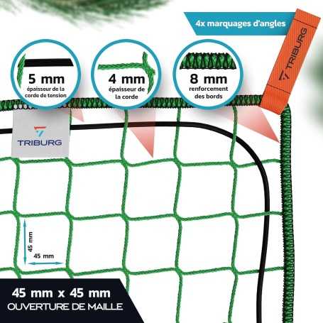 TRIBURG Filet pour Remorque 1,5 × 2,2 m