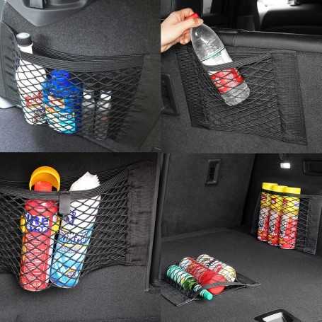 Nutabevr – Lot de 4 Filets de Rangement pour Coffre de Voiture 40x25 cm avec Magic Sticker Velcro