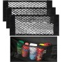 Nutabevr – Lot de 4 Filets de Rangement pour Coffre de Voiture 40x25 cm avec Magic Sticker Velcro