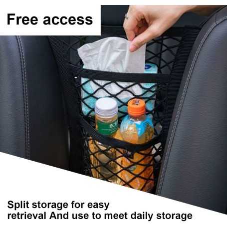 3-Layer Car Mesh Bag – Backseat Organizer and Child Safety Barrier