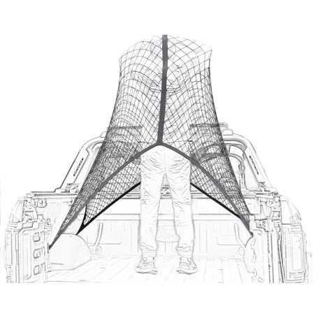 Highly Elastic Truck Cargo Net (1.2 × 1.2 m – Stretchable up to 2.1 × 2.1 m)