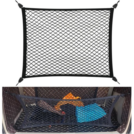 Filet de Rangement Coffre Voiture 80×60 cm