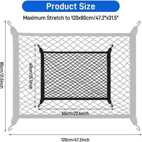 Filet de Cargaison pour Coffre de Voiture
