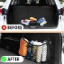 Set of 4 Elastic Double-Layer Storage Nets for Car